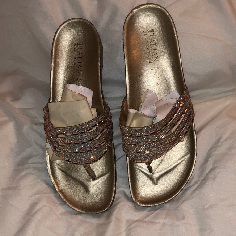 ITALIAN SHOE MAKER RHINESTONE SLIPPERS